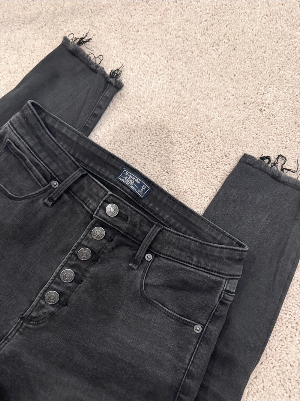 Abercrombie high rise super skinny ankle jeans